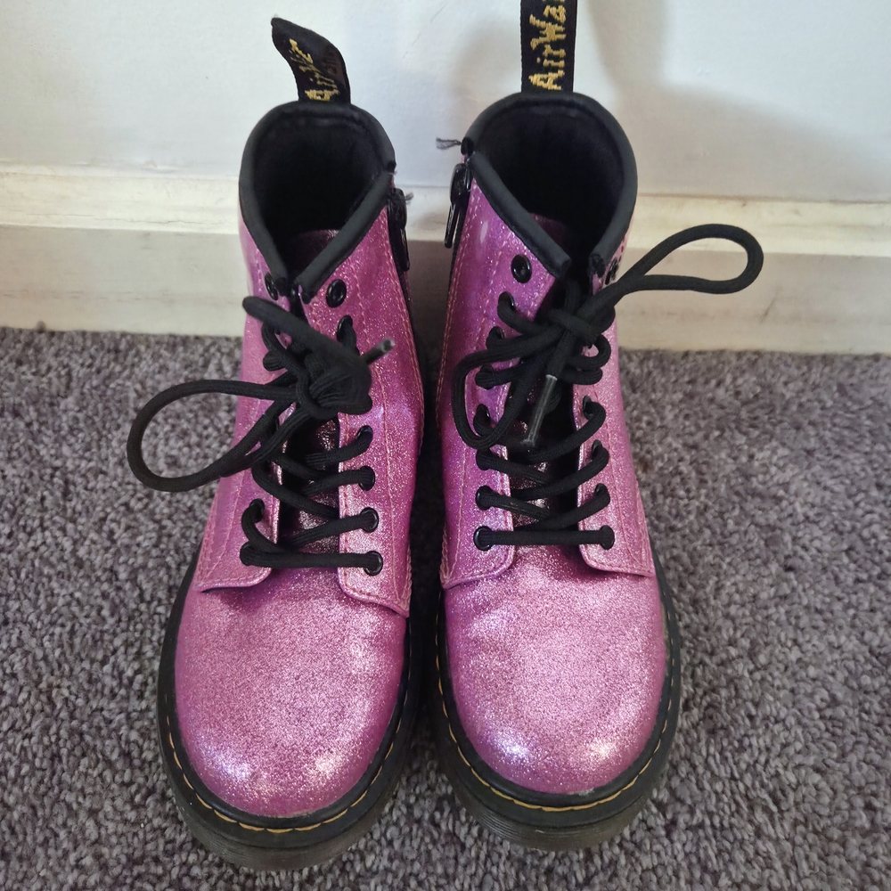 Glittery Pink Kids Boots - Picture 4 of 7